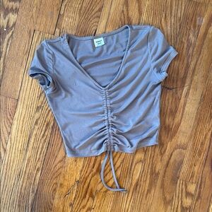 Sunday best aritzia 2xs xxs Ruched Gray Top crop